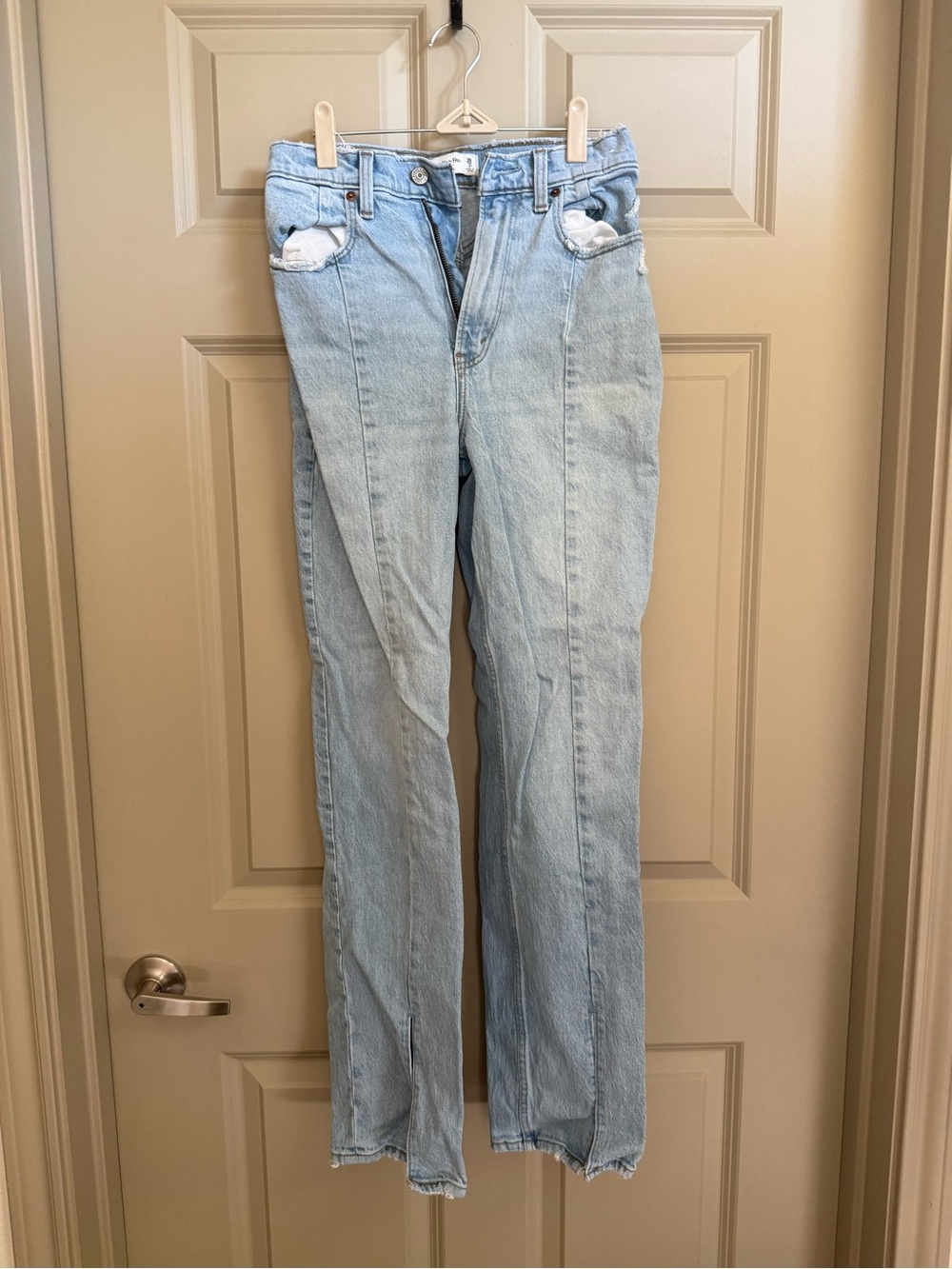 Abercrombie & Fitch Light Wash Straight Leg Jeans